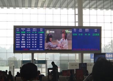 China Pantalla LED fija interior de WIFI/3G P10 RGB para el aeropuerto/la estación, pantalla a todo color del LED proveedor