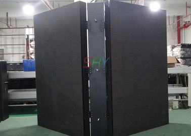 La publicidad del doble echó a un lado gabinete del LED, 1/4 pantalla constante de la prenda impermeable LED de la corriente de la exploración proveedor