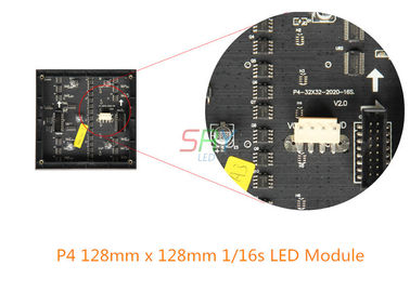 P4 módulo interior 1/16s de la pantalla LED de 128m m x de 128m m CON EL LED negro proveedor