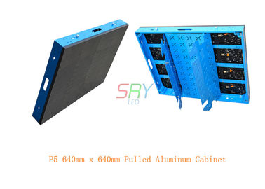 El color azul interior P5 tiró del uso de alquiler 640m m x 640m m del gabinete de aluminio del LED proveedor