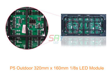 5m m exploración a todo color del módulo 1/8 de la prenda impermeable LED de la pantalla LED de la puerta de 320m m x de 160m m hacia fuera proveedor