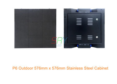 prenda impermeable a todo color al aire libre IP65 del frente del gabinete del acero LED del alquiler HD de la pantalla LED de 6m m proveedor