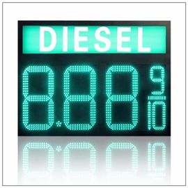Exhibición de mensaje móvil de acceso frontal del verde LED para el precio del petróleo de la gasolinera proveedor
