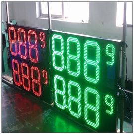 Exhibición de mensaje móvil de acceso frontal del verde LED para el precio del petróleo de la gasolinera proveedor