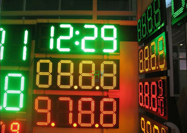 Exhibición de mensaje móvil de Digitaces LED de las gasolineras, muestra 8&quot; 10&quot; 12&quot; 16&quot; 18&quot; 20&quot; 24&quot; del precio del petróleo del LED proveedor